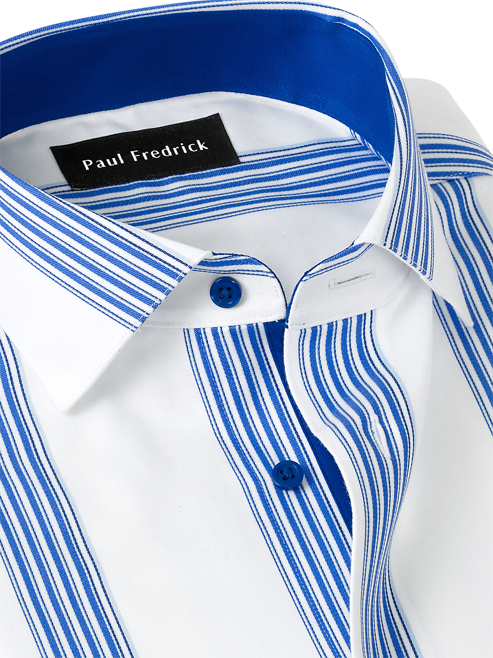 Alternate Image of Non-iron Cotton Stripe Dress Shirt With Contrast Trim-2