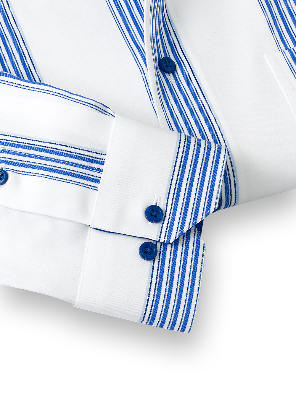 Alternate Image of Non-iron Cotton Stripe Dress Shirt With Contrast Trim-3