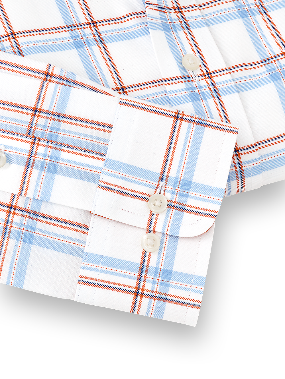 Alternate Image of Non-iron Cotton Check Dress Shirt With Contrast Trim-3