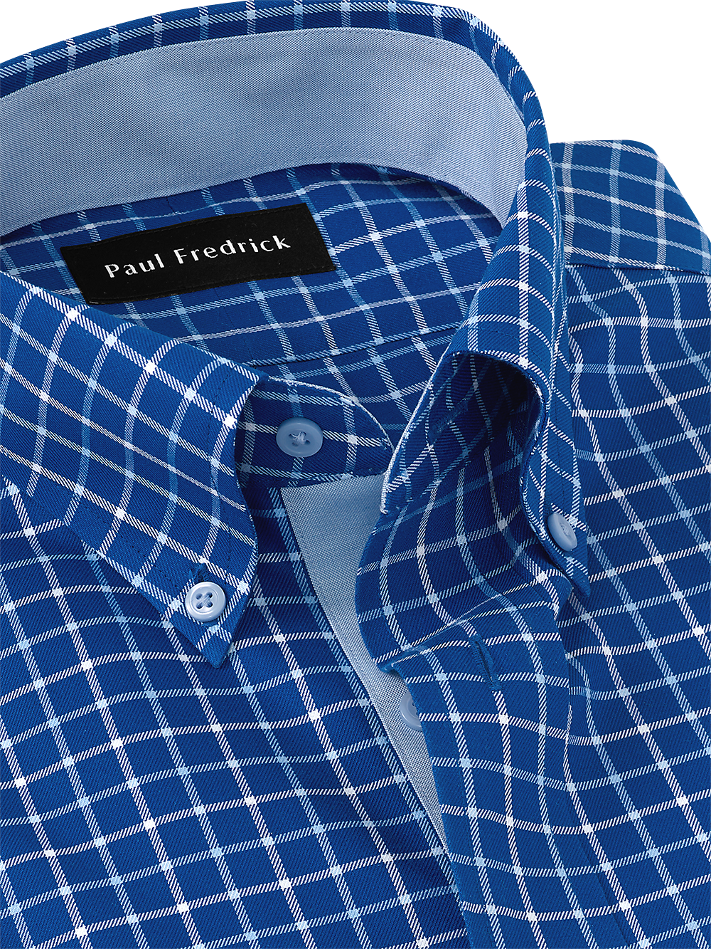 Alternate Image of Non-iron Cotton Check Dress Shirt With Contrast Trim-2