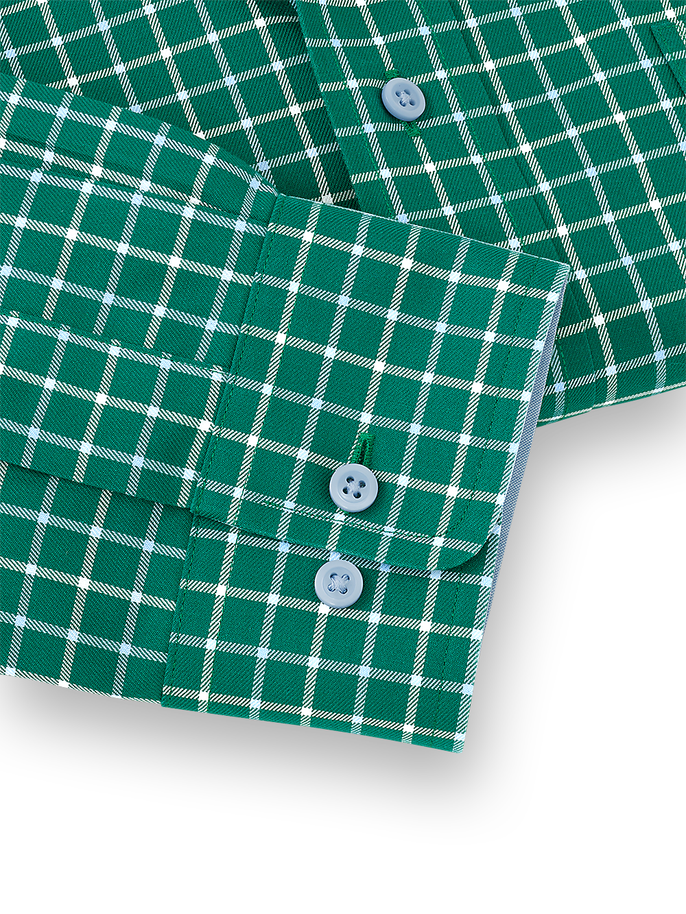 Alternate Image of Non-iron Cotton Check Dress Shirt With Contrast Trim-3