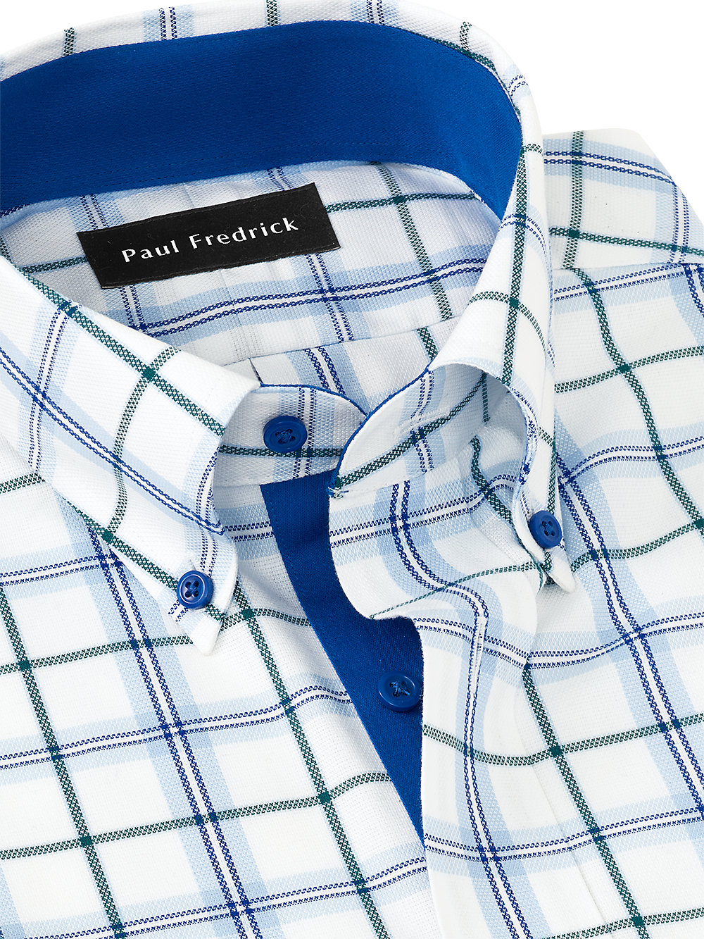 Alternate Image of Non-iron Cotton Tattersall Dress Shirt With Contrast Trim-2