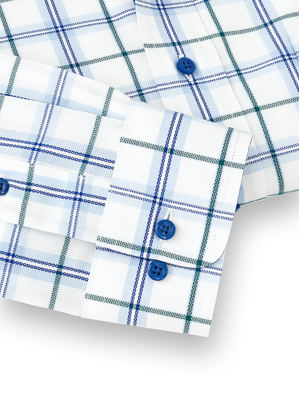 Alternate Image of Non-iron Cotton Tattersall Dress Shirt With Contrast Trim-3