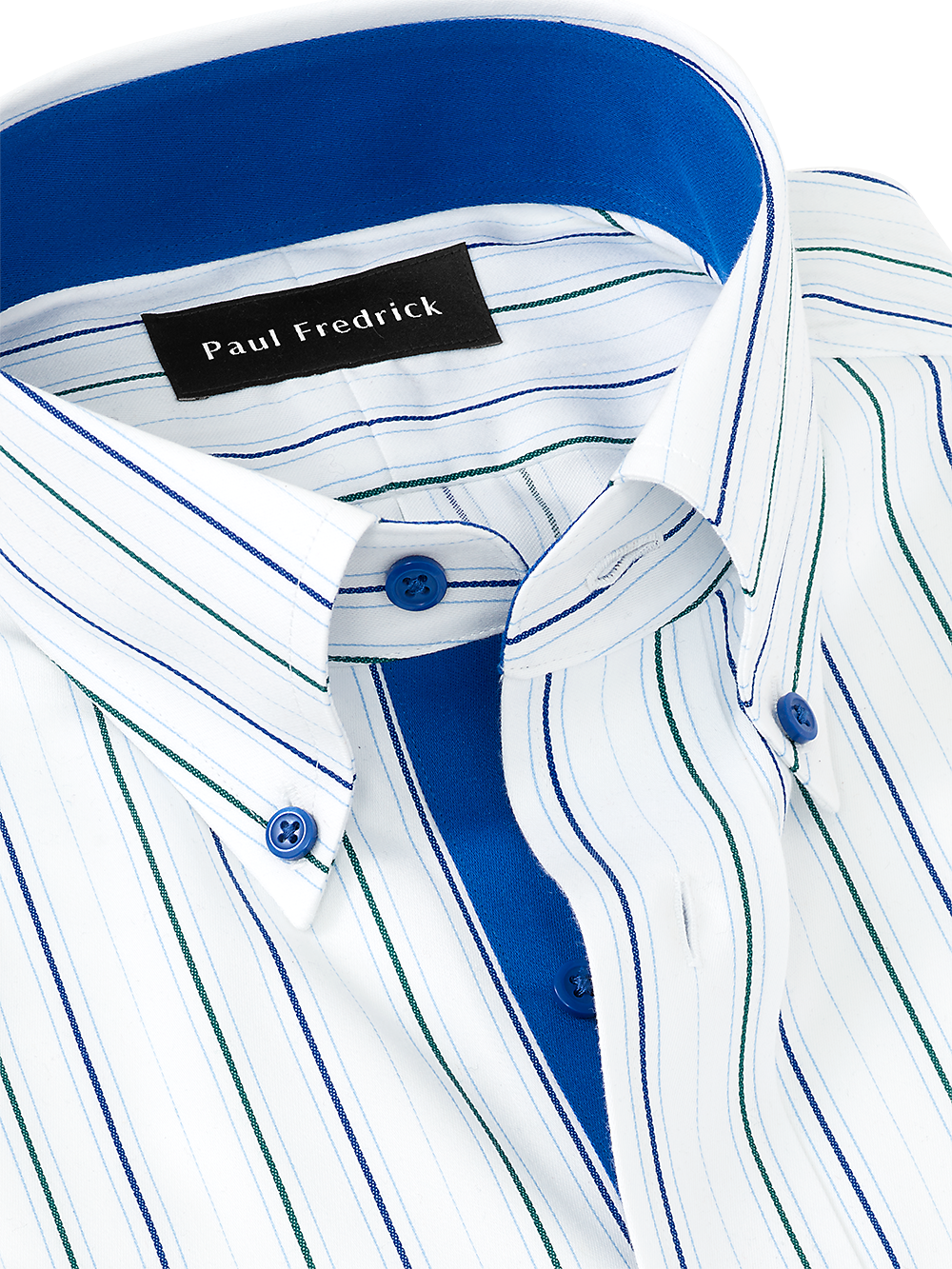 Alternate Image of Non-iron Cotton Stripe Dress Shirt With Contrast Trim-2