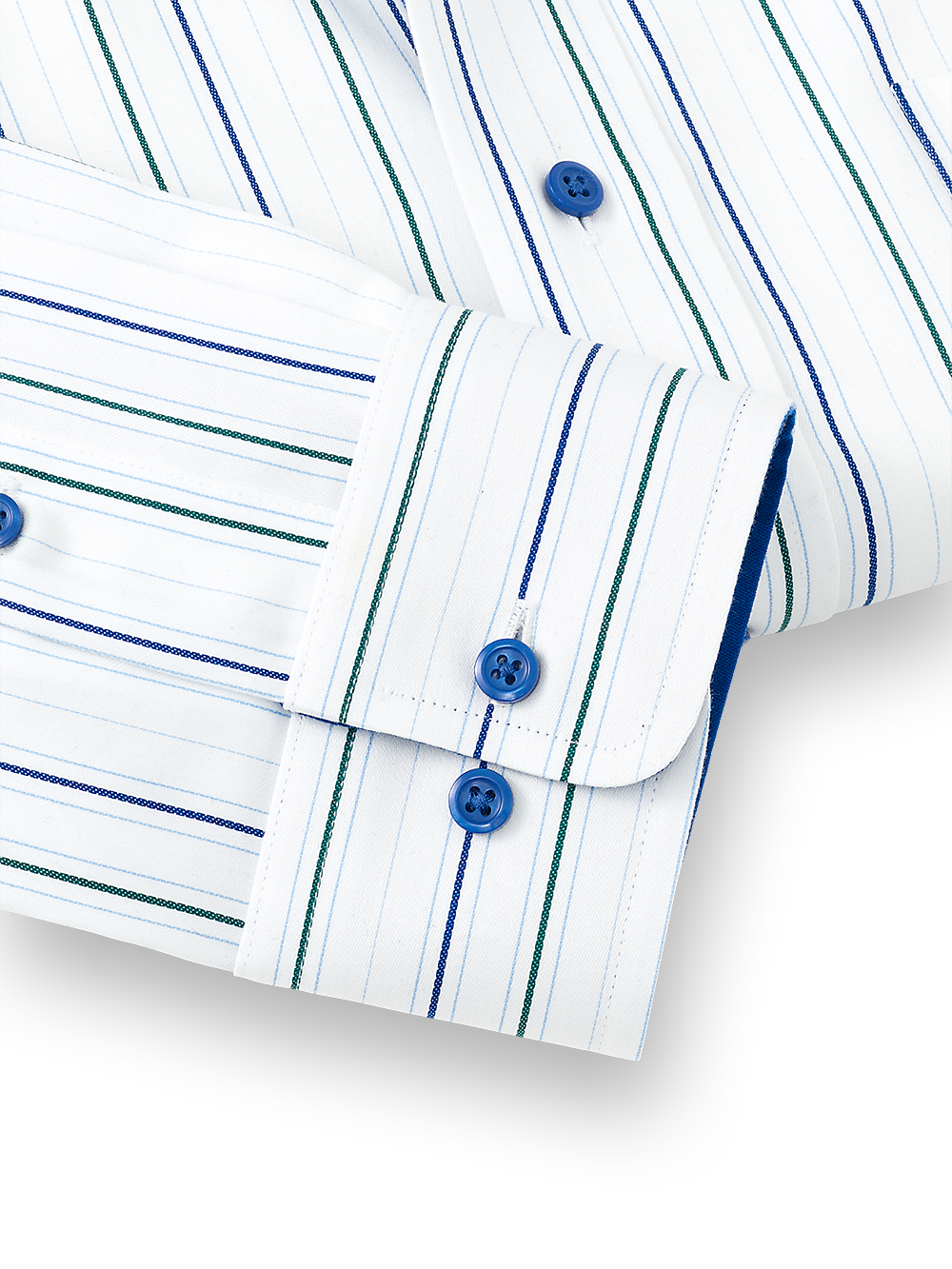 Alternate Image of Non-iron Cotton Stripe Dress Shirt With Contrast Trim-3