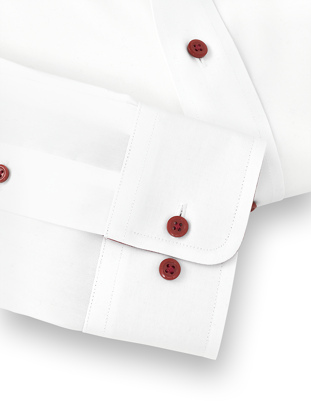 Alternate Image of Non-iron Cotton Solid Dress Shirt With Contrast Trim-3