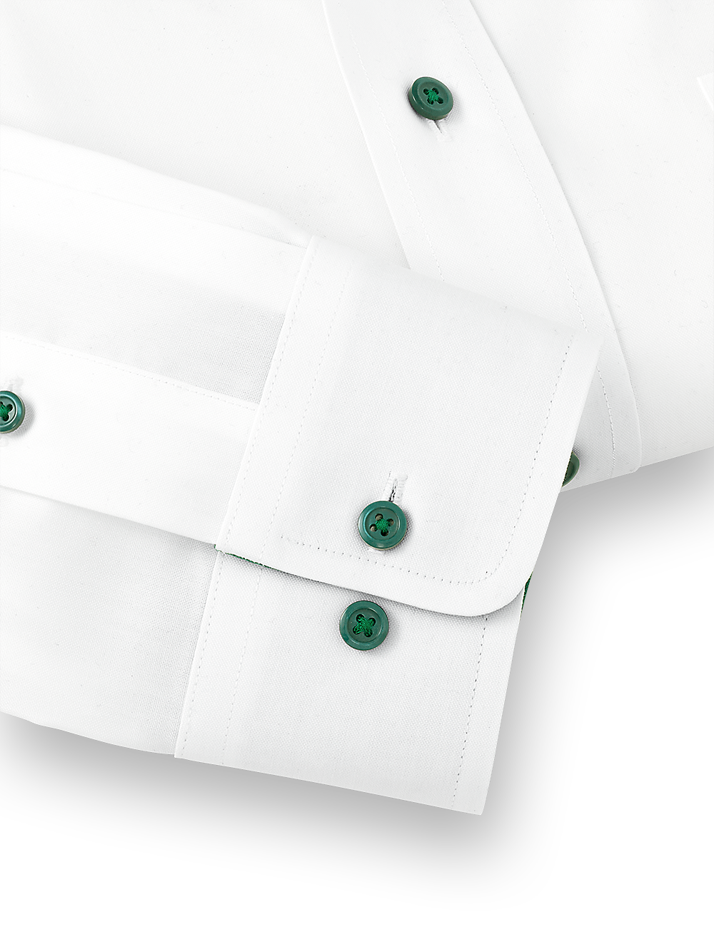 Alternate Image of Non-iron Cotton Solid Dress Shirt With Contrast Trim-3