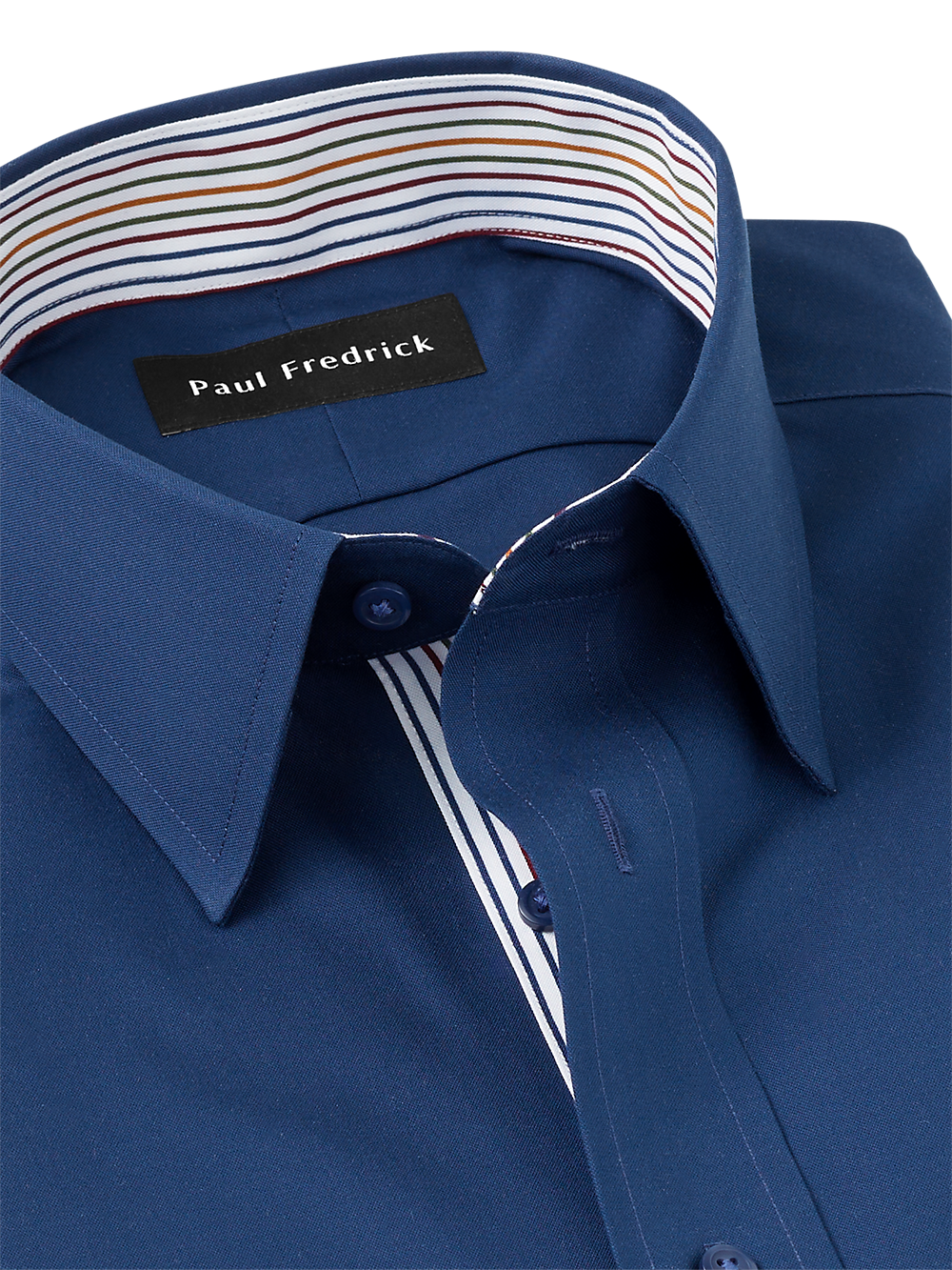 Alternate Image of Non-iron Cotton Solid Dress Shirt With Contrast Trim-6