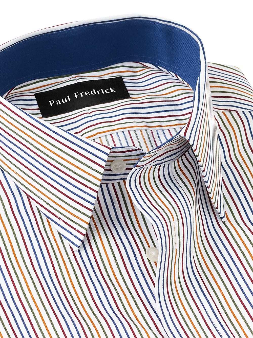 Alternate Image of Non-iron Cotton Stripe Dress Shirt With Contrast Trim-6