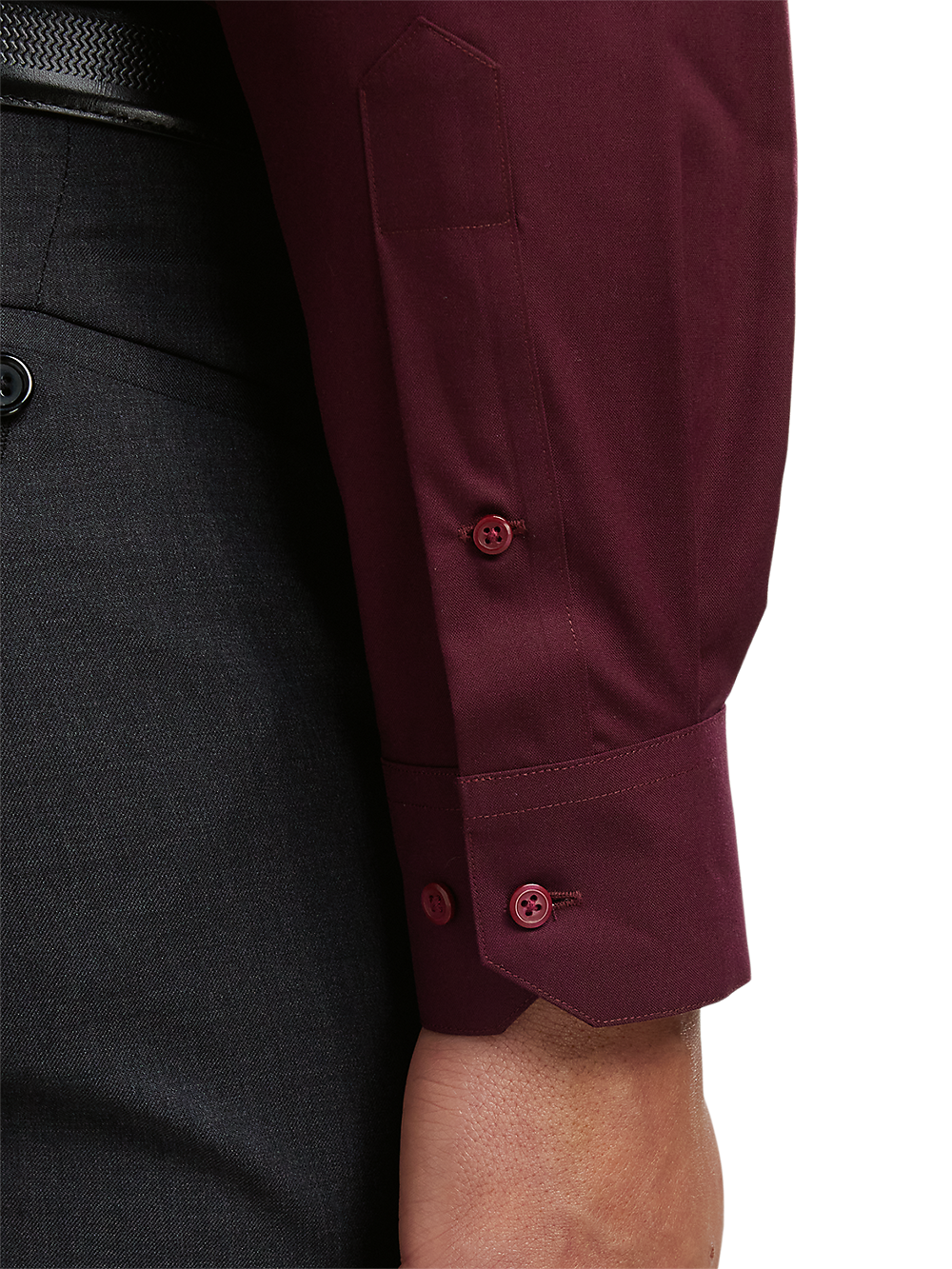 Alternate Image of Non-iron Cotton Solid Dress Shirt-3