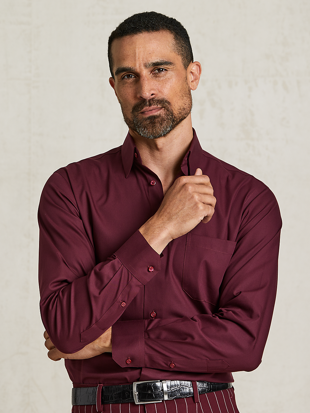 Alternate Image of Non-iron Cotton Solid Dress Shirt-7