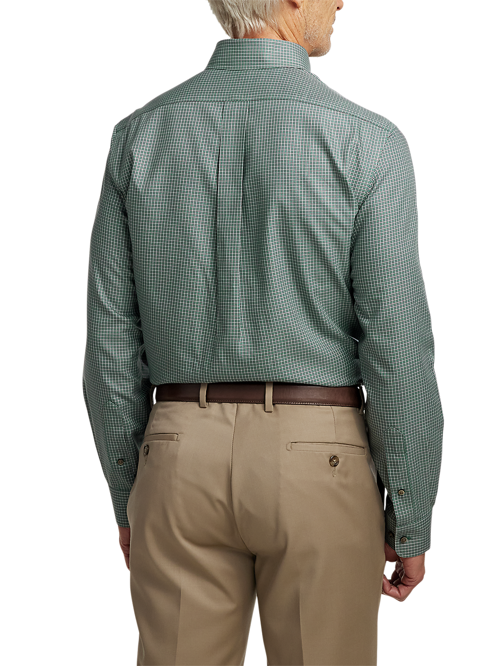 Alternate Image of Non-iron Cotton Check Dress Shirt With Contrast Trim-4