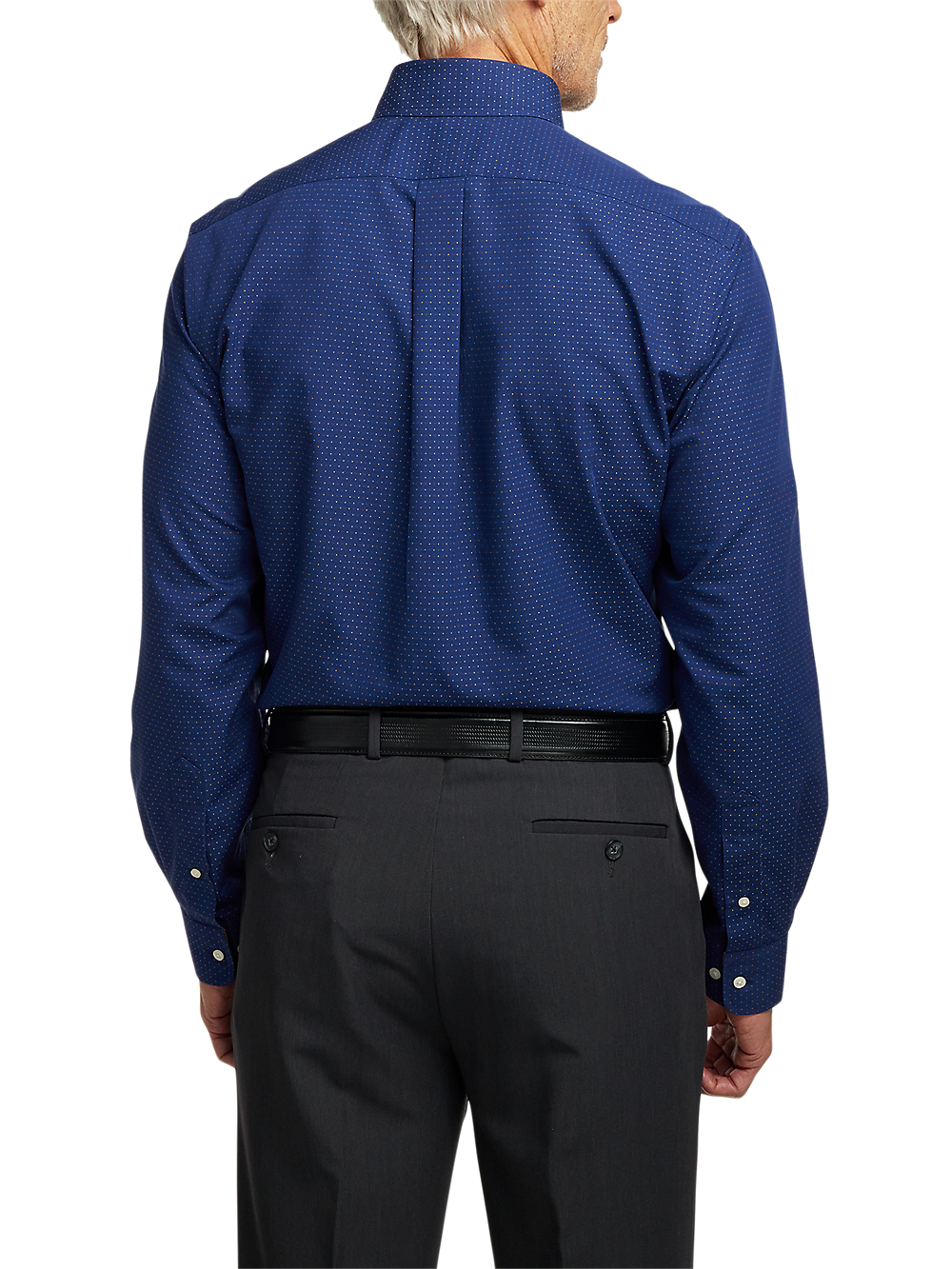 Alternate Image of Non-iron Cotton Dot Dress Shirt With Contrast Trim-4