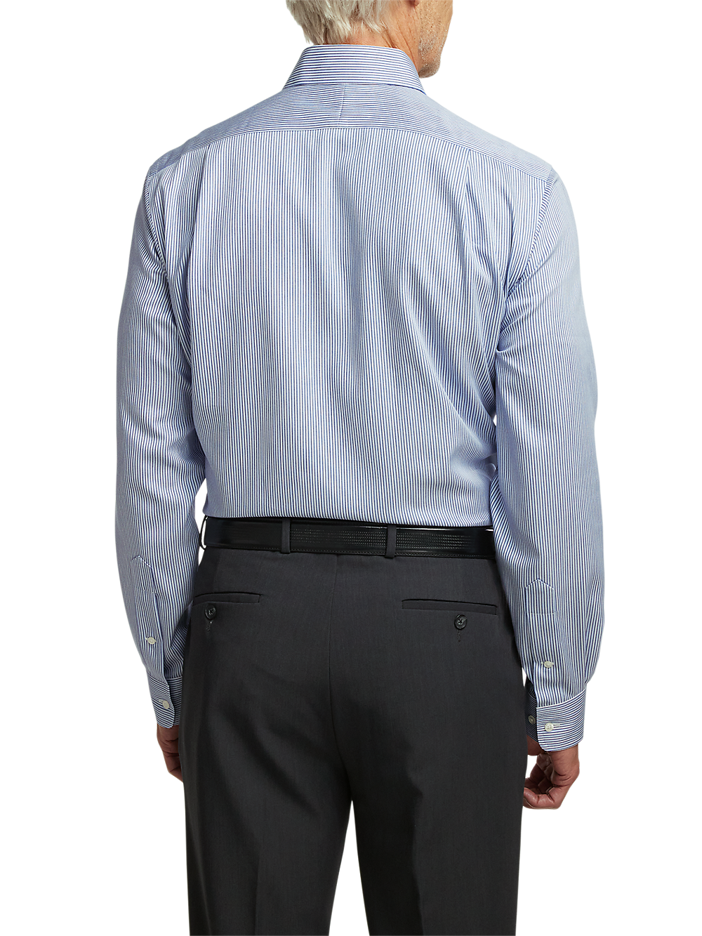 Alternate Image of Non-iron Cotton Stripe Dress Shirt With Contrast Trim-4