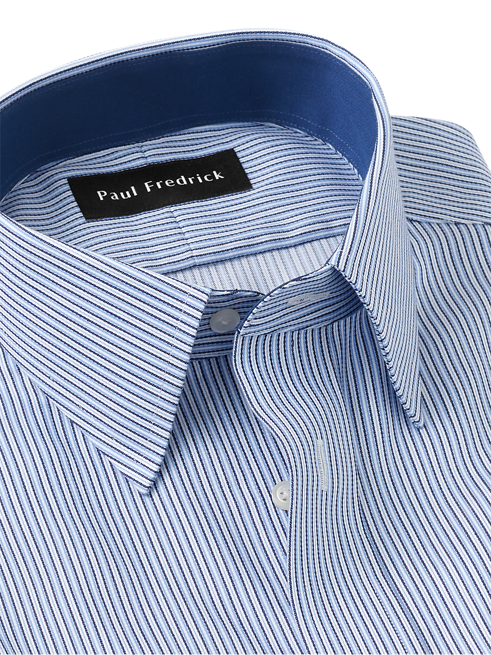 Alternate Image of Non-iron Cotton Stripe Dress Shirt With Contrast Trim-6