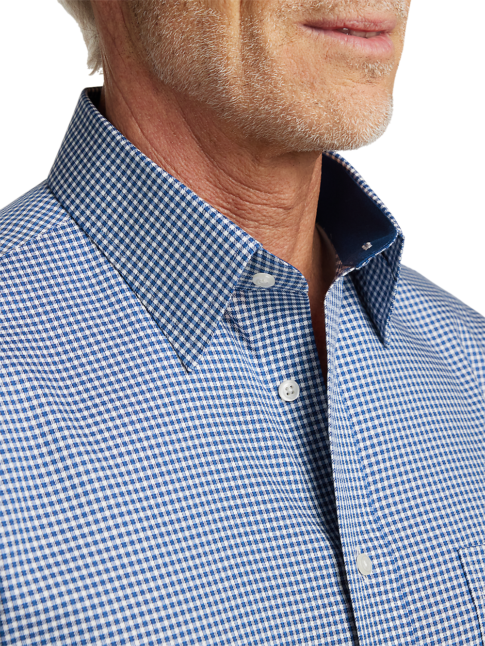 Alternate Image of Non-iron Cotton Gingham Dress Shirt With Contrast Trim-2