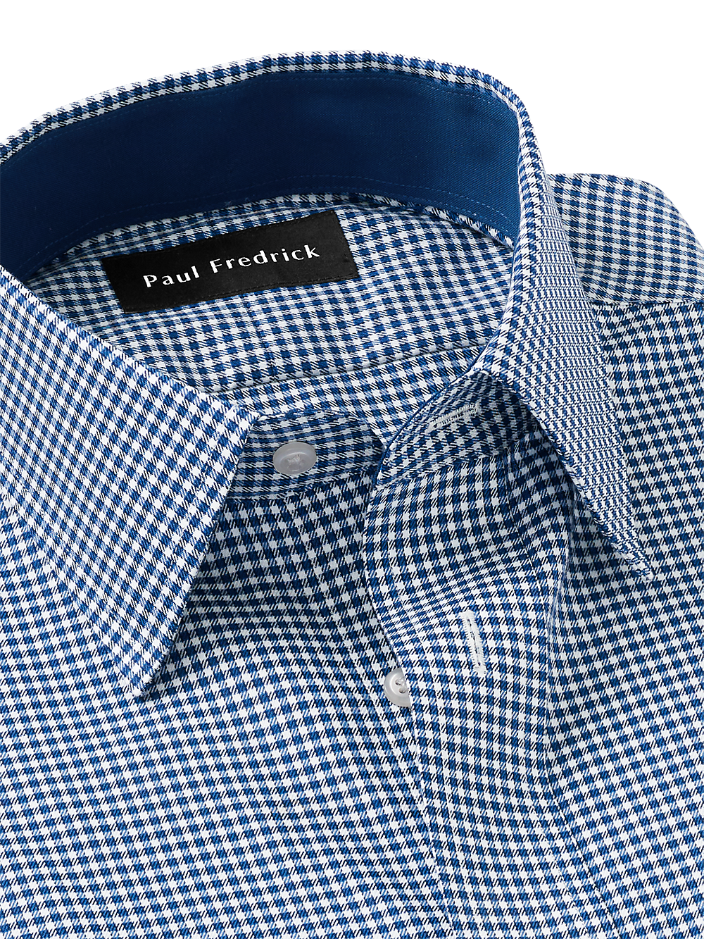 Alternate Image of Non-iron Cotton Gingham Dress Shirt With Contrast Trim-6