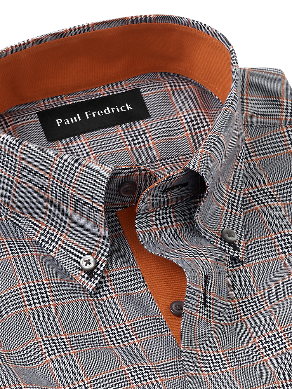 Alternate Image of Non-iron Cotton Plaid Dress Shirt With Contrast Trim-6