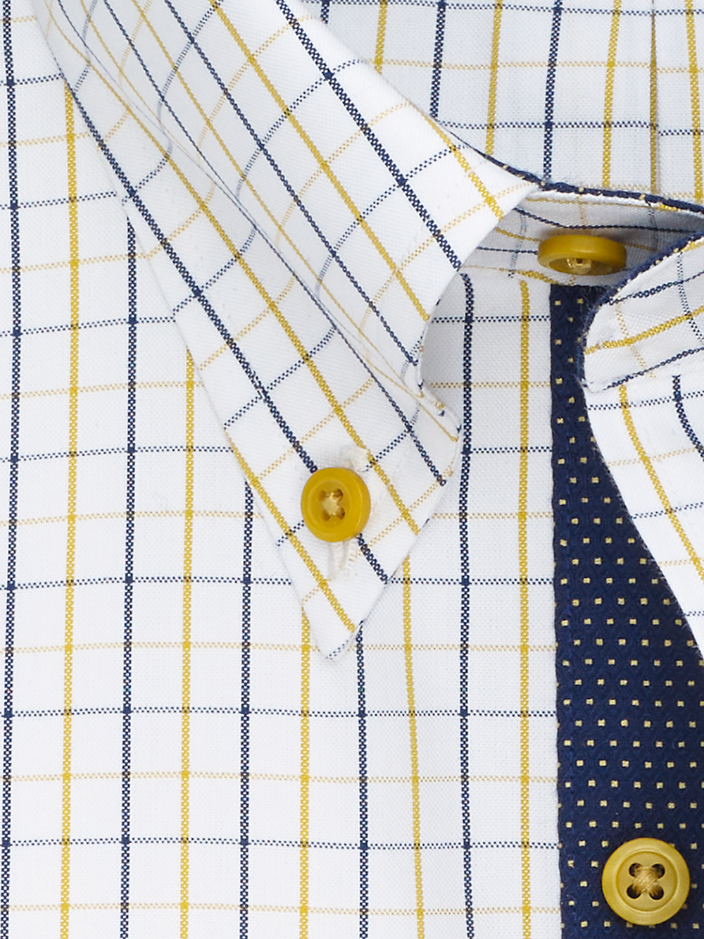 Alternate Image of Non-iron Cotton Check Dress Shirt With Contrast Trim-2