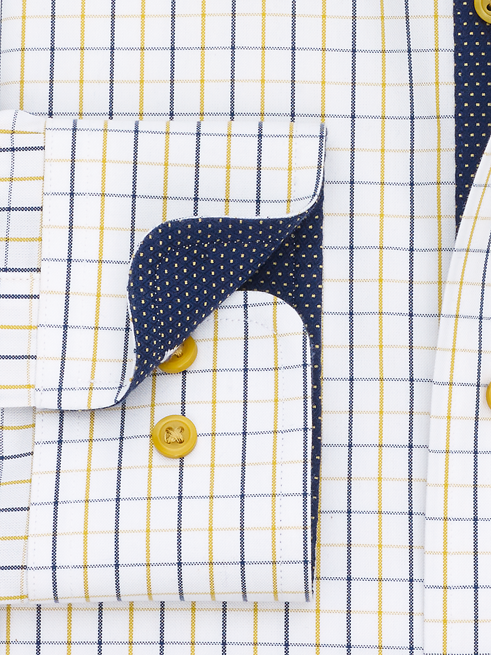 Alternate Image of Non-iron Cotton Check Dress Shirt With Contrast Trim-3