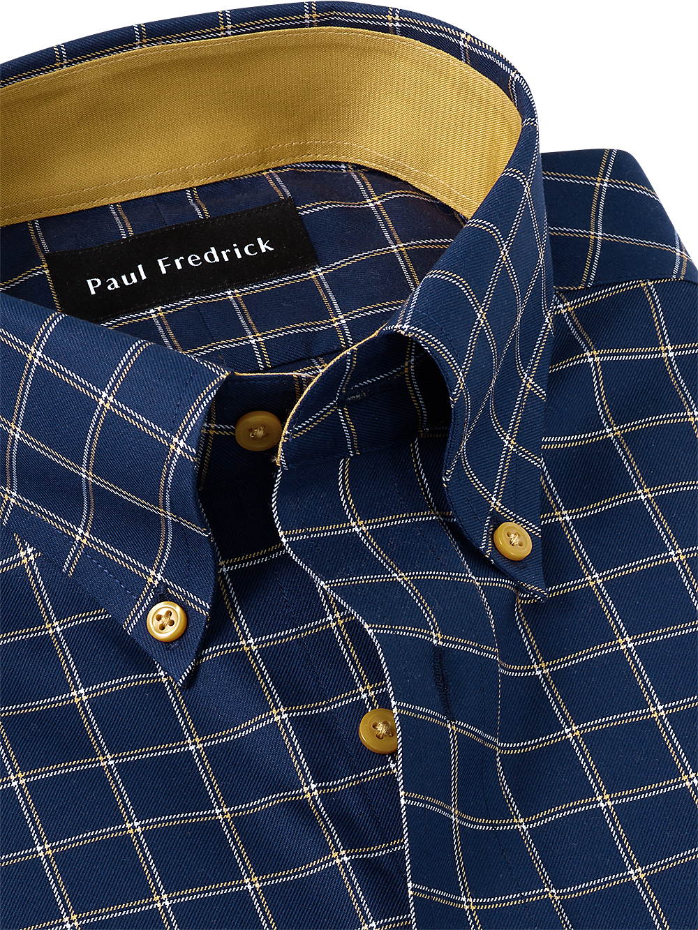 Alternate Image of Non-iron Cotton Check Dress Shirt With Contrast Trim-2