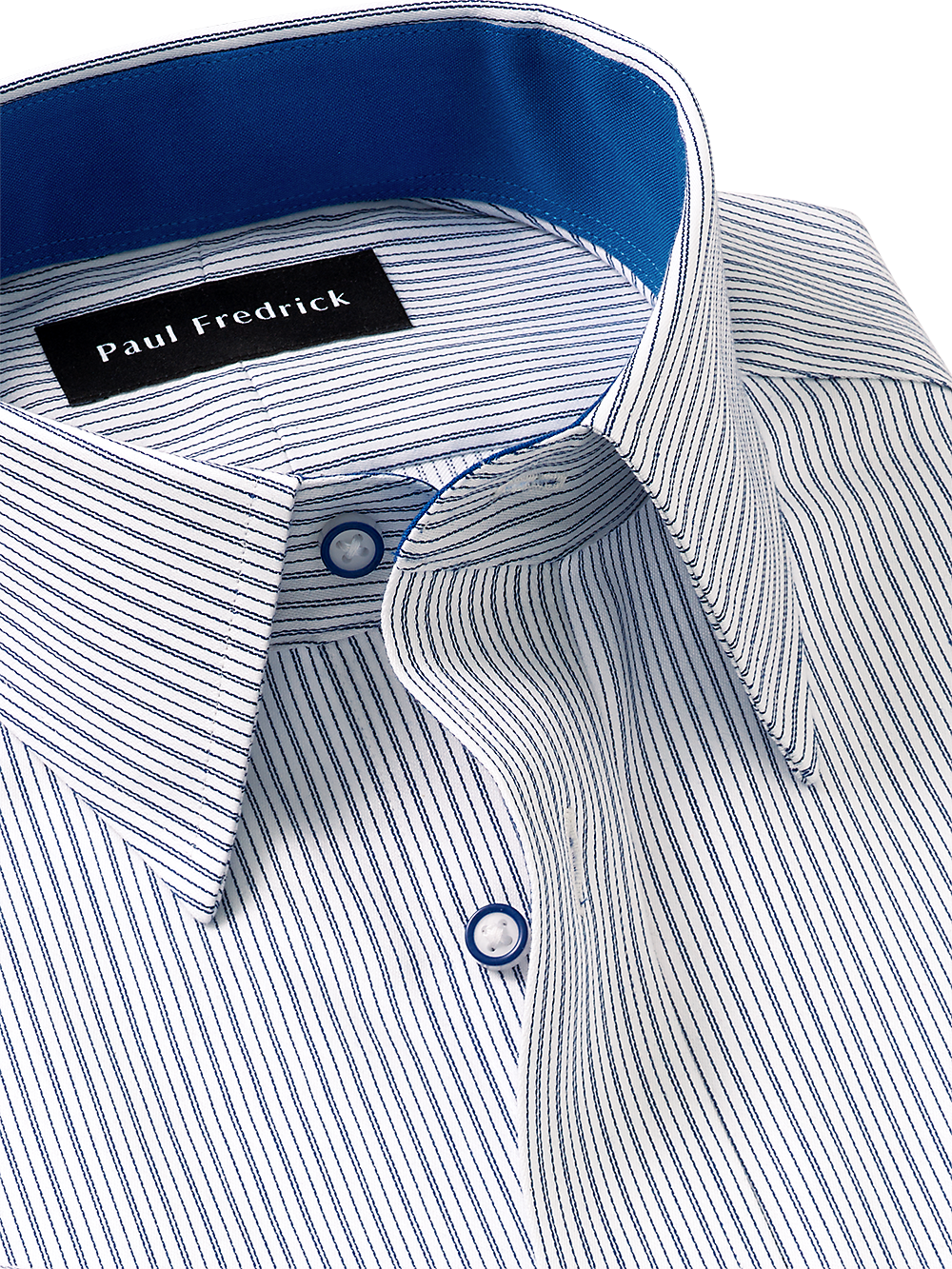 Alternate Image of Non-iron Cotton Stripe Dress Shirt With Contrast Trim-2