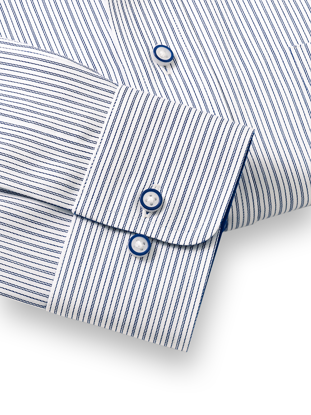 Alternate Image of Non-iron Cotton Stripe Dress Shirt With Contrast Trim-3