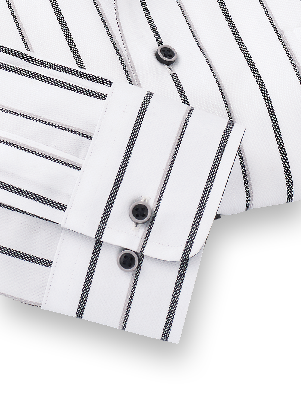 Alternate Image of Non-iron Cotton Stripe Dress Shirt With Contrast Trim-3