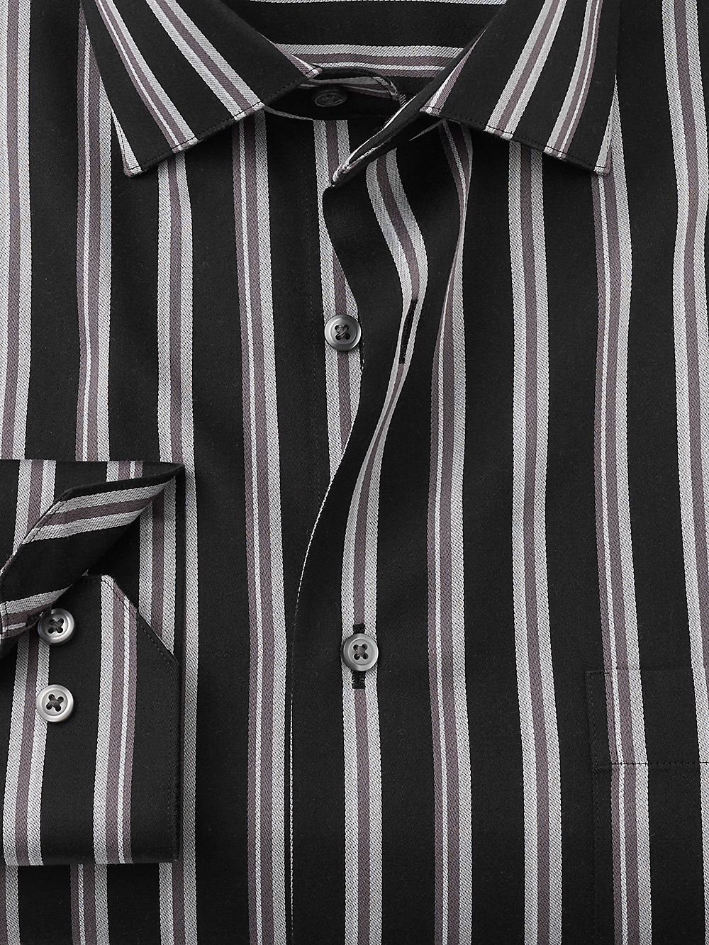 Alternate Image of Non-iron Cotton Stripe Dress Shirt-1