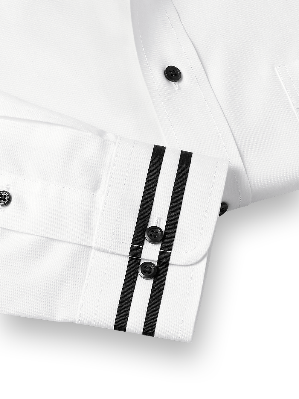 Alternate Image of Non-iron Cotton Solid Dress Shirt With Contrast Trim-3