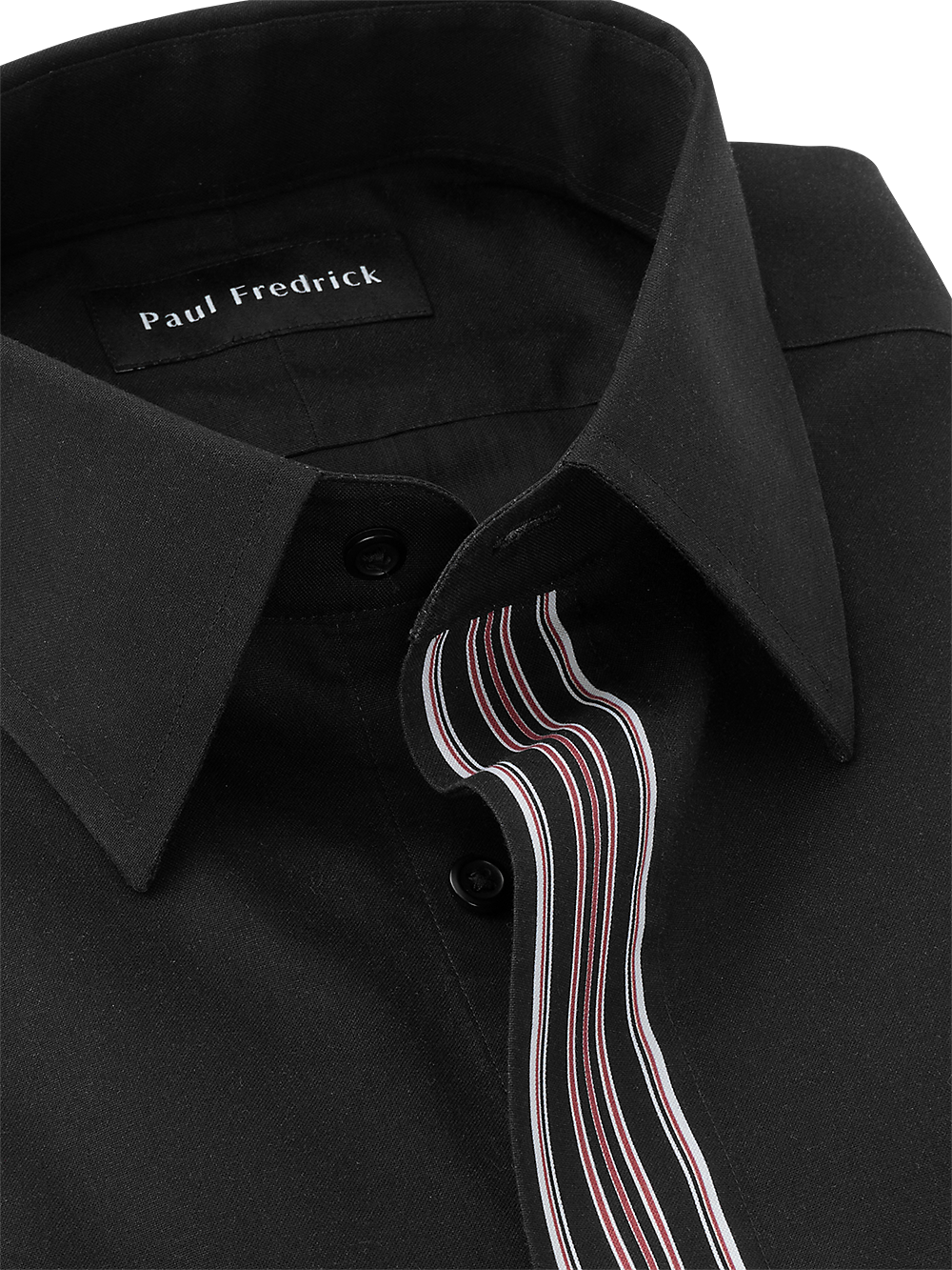 Alternate Image of Non-iron Cotton Solid Dress Shirt With Contrast Trim-3