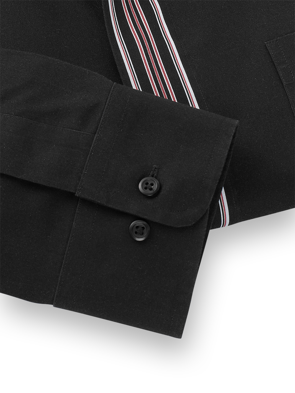 Alternate Image of Non-iron Cotton Solid Dress Shirt With Contrast Trim-4