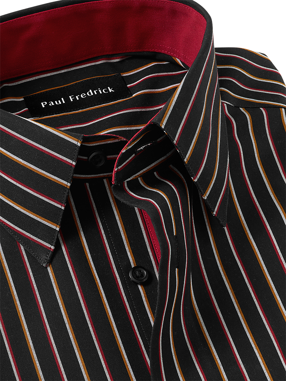 Alternate Image of Non-iron Cotton Stripe Dress Shirt With Contrast Trim-2