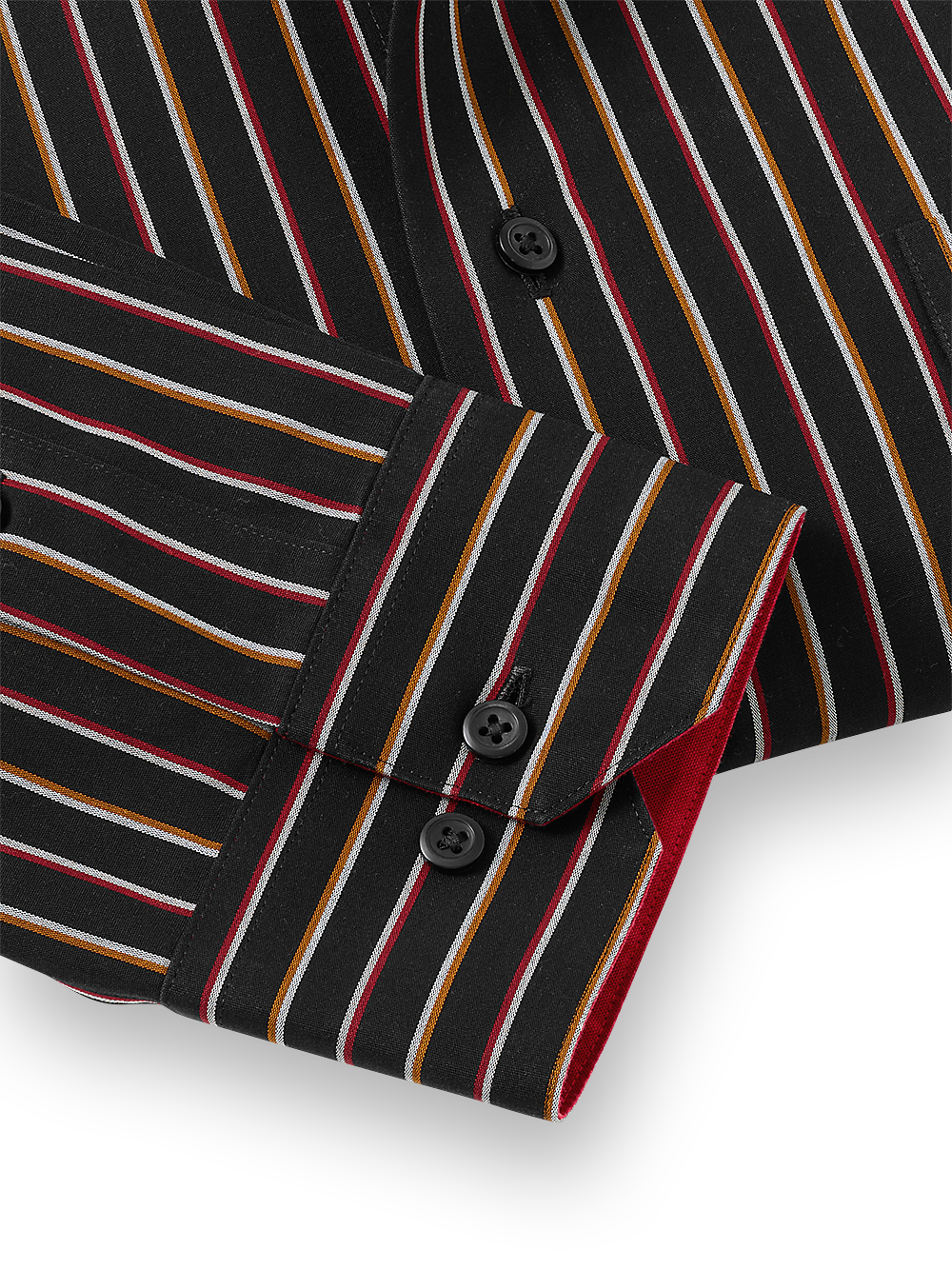 Alternate Image of Non-iron Cotton Stripe Dress Shirt With Contrast Trim-3