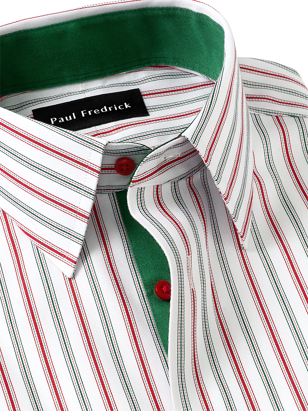 Alternate Image of Non-iron Cotton Stripe Dress Shirt With Contrast Trim-2