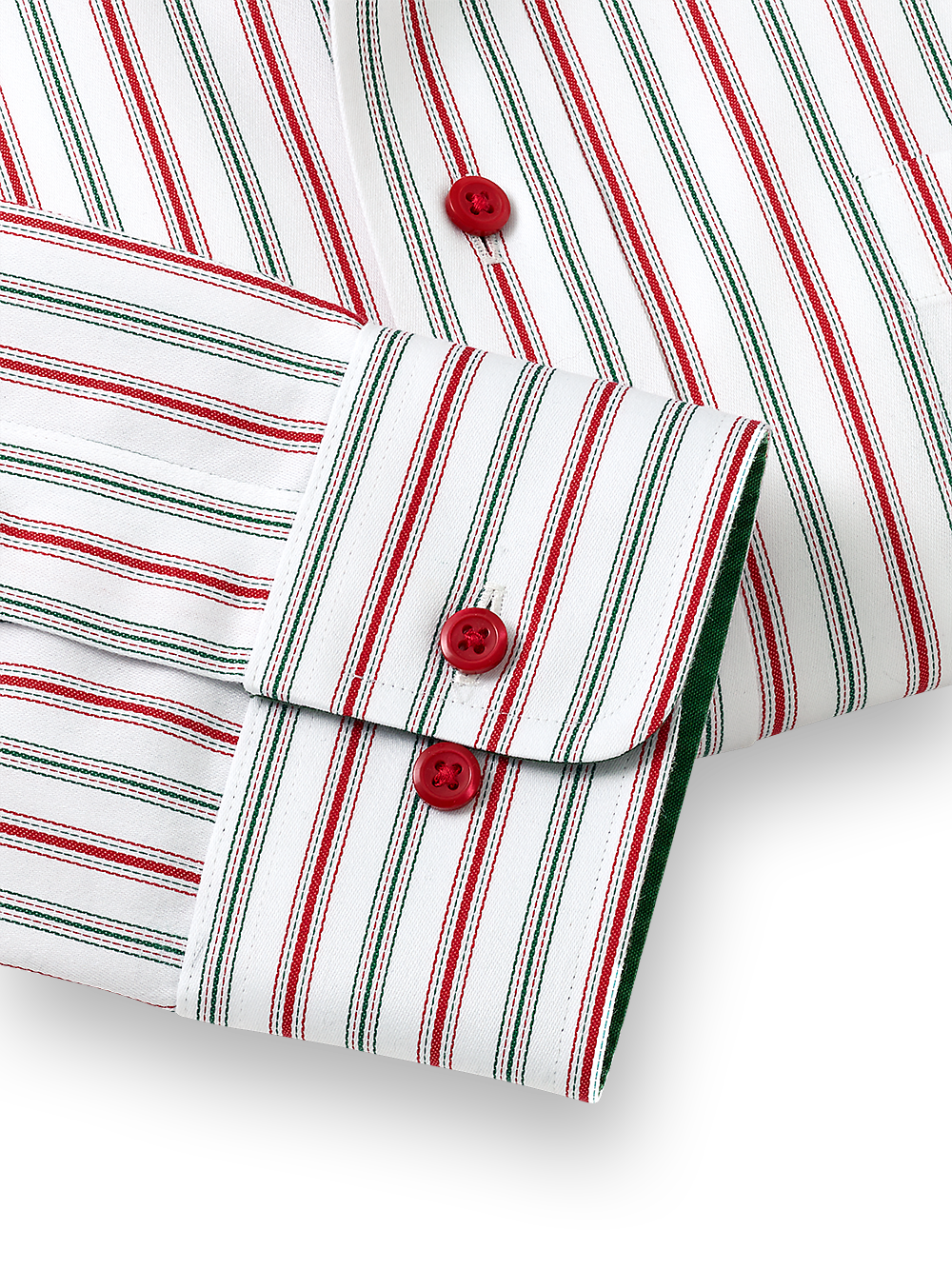 Alternate Image of Non-iron Cotton Stripe Dress Shirt With Contrast Trim-3