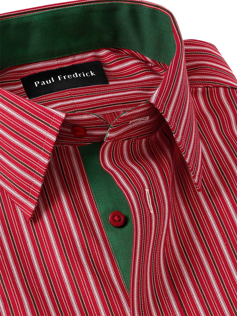 Alternate Image of Non-iron Cotton Stripe Dress Shirt With Contrast Trim-2