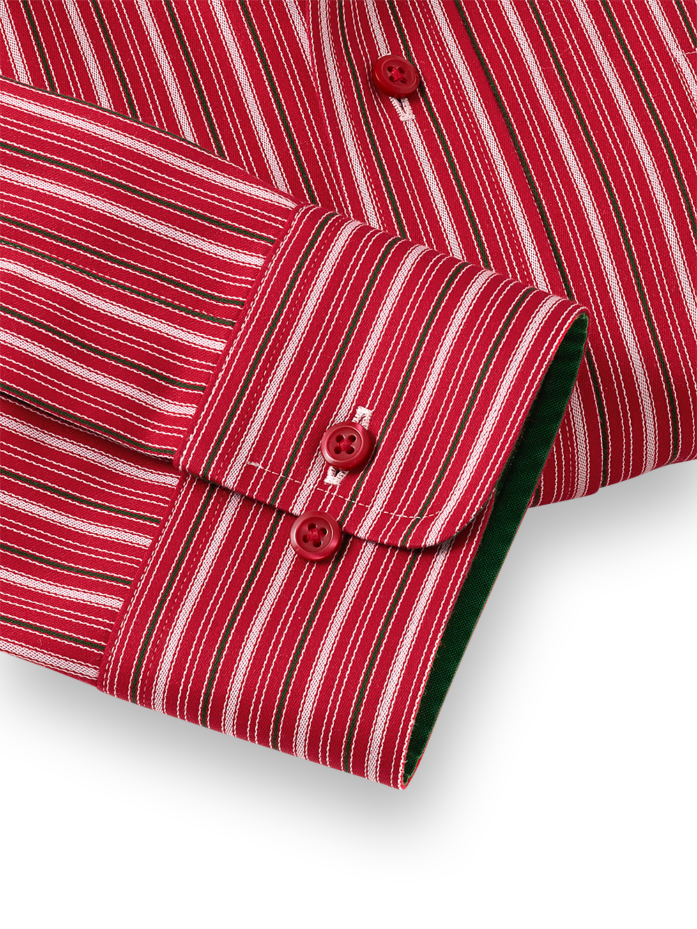 Alternate Image of Non-iron Cotton Stripe Dress Shirt With Contrast Trim-3