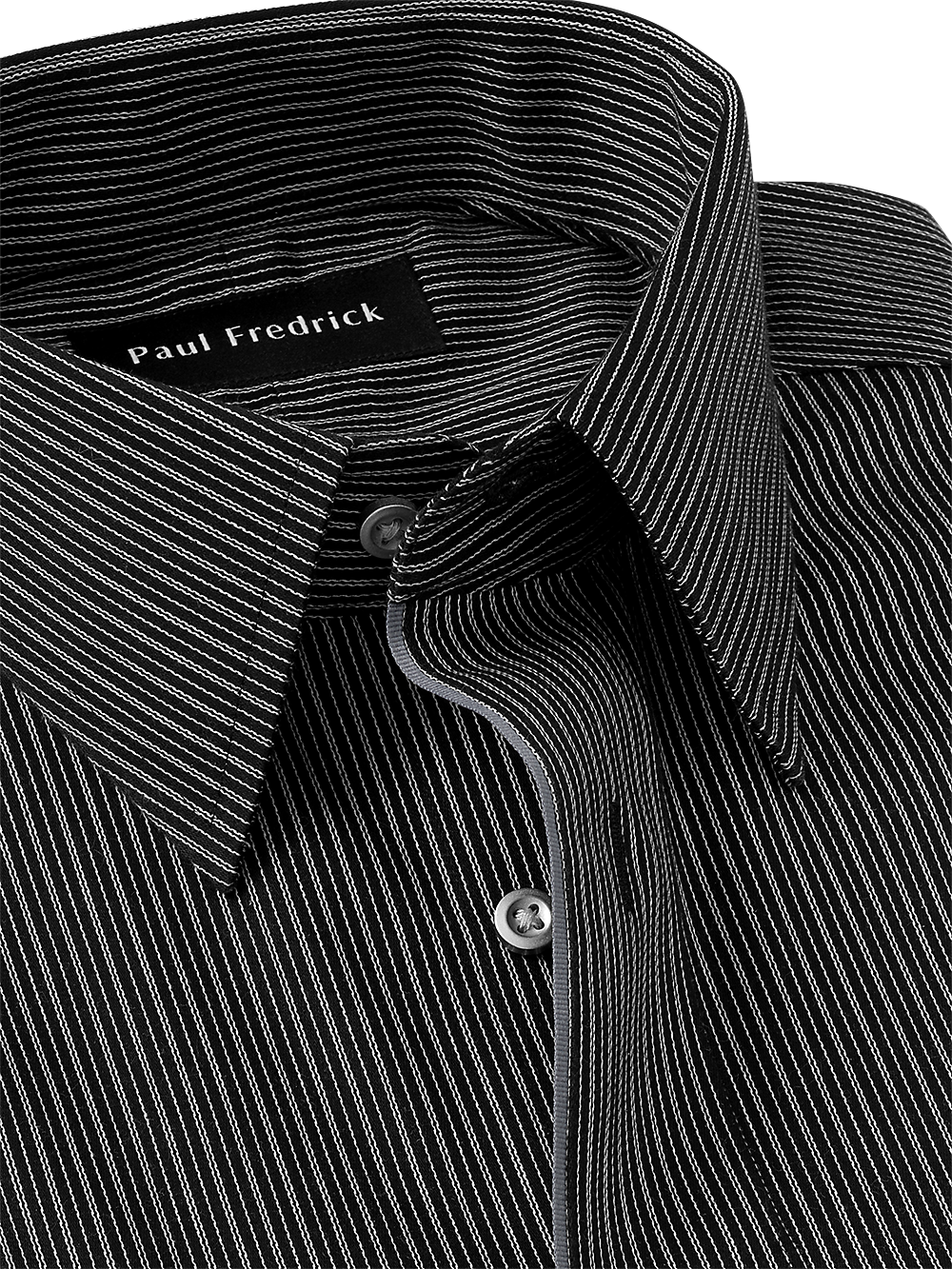 Alternate Image of Non-iron Cotton Stripe Dress Shirt With Contrast Trim-2