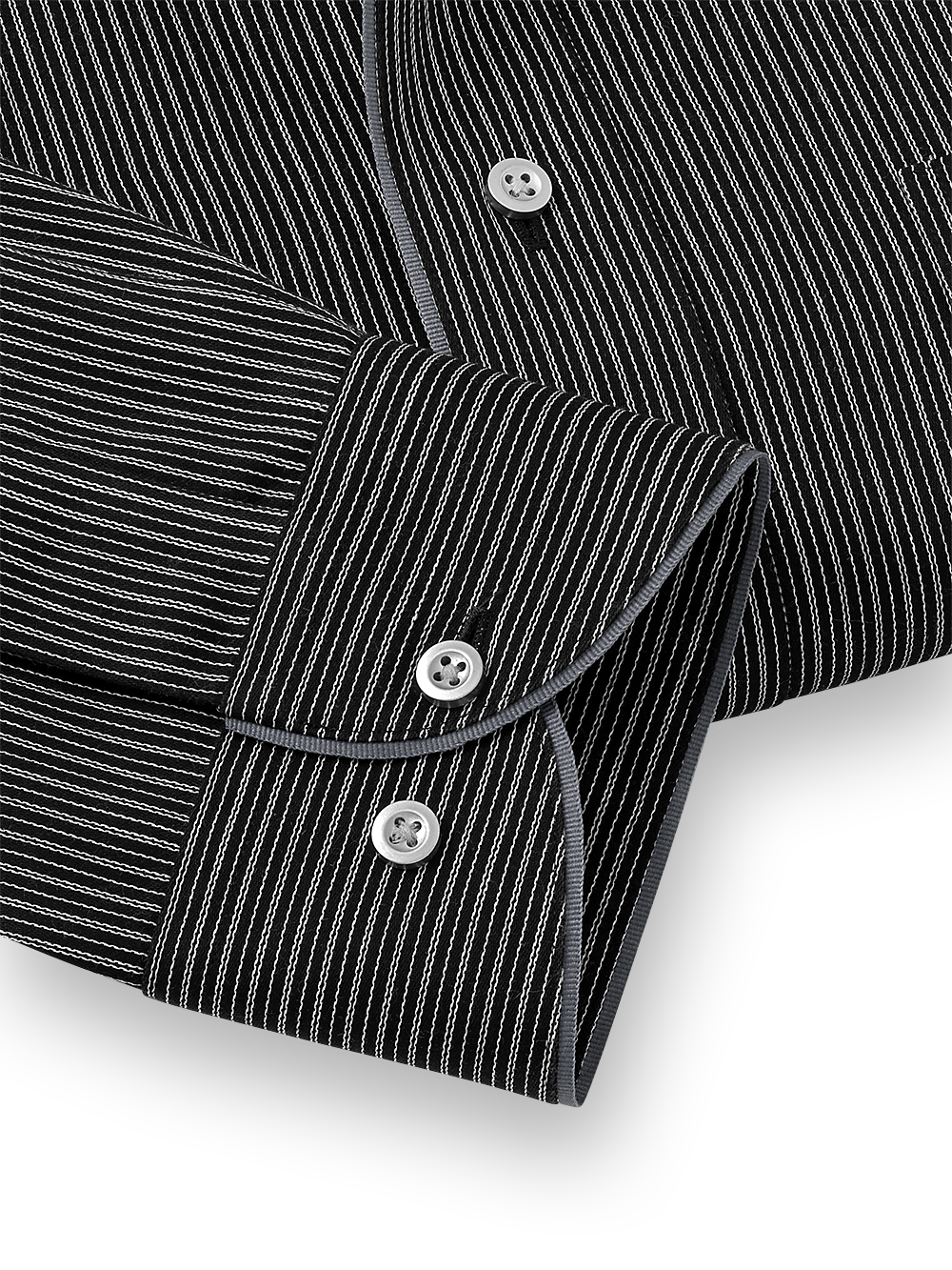 Alternate Image of Non-iron Cotton Stripe Dress Shirt With Contrast Trim-3