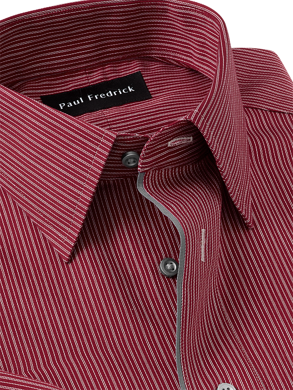 Alternate Image of Non-iron Cotton Stripe Dress Shirt With Contrast Trim-3