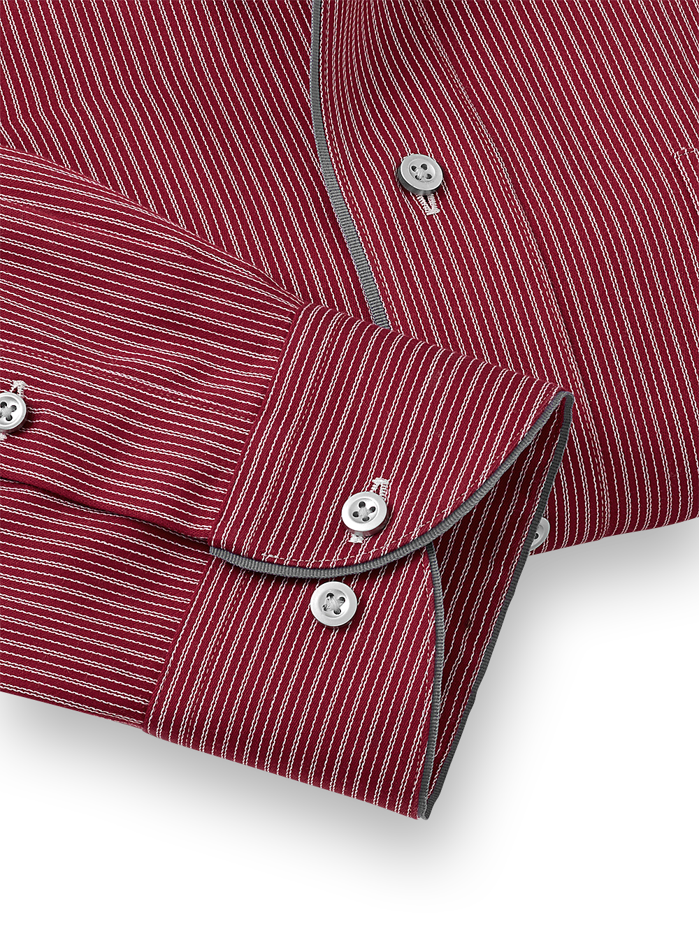 Alternate Image of Non-iron Cotton Stripe Dress Shirt With Contrast Trim-4