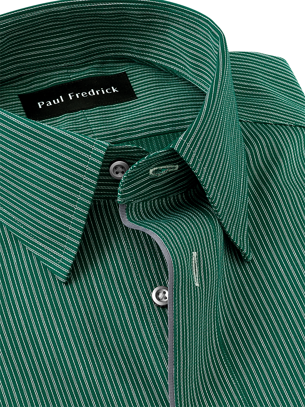 Alternate Image of Non-iron Cotton Stripe Dress Shirt With Contrast Trim-2