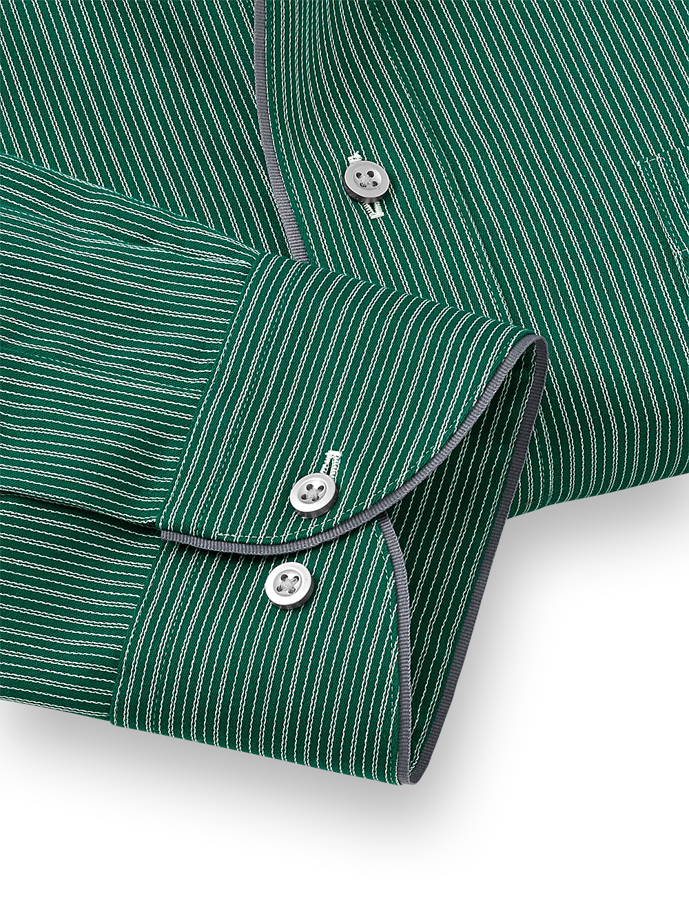 Alternate Image of Non-iron Cotton Stripe Dress Shirt With Contrast Trim-3