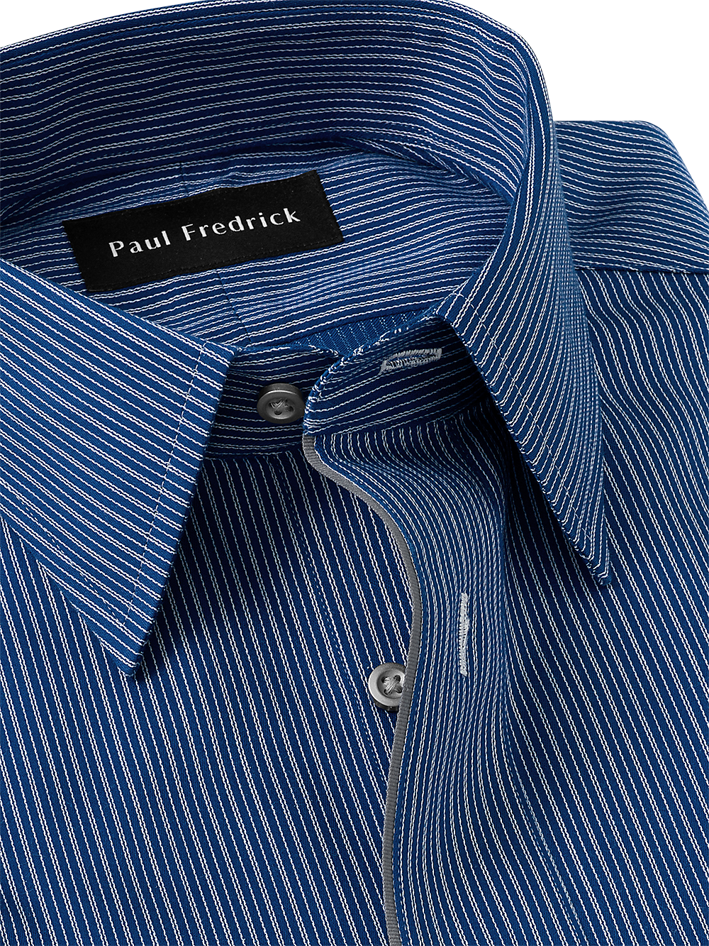 Alternate Image of Non-iron Cotton Stripe Dress Shirt With Contrast Trim-2