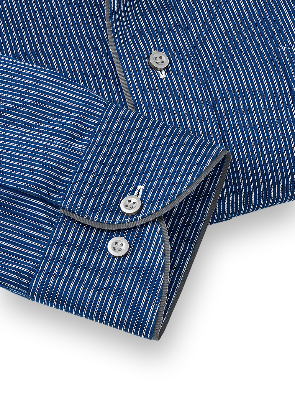 Alternate Image of Non-iron Cotton Stripe Dress Shirt With Contrast Trim-3