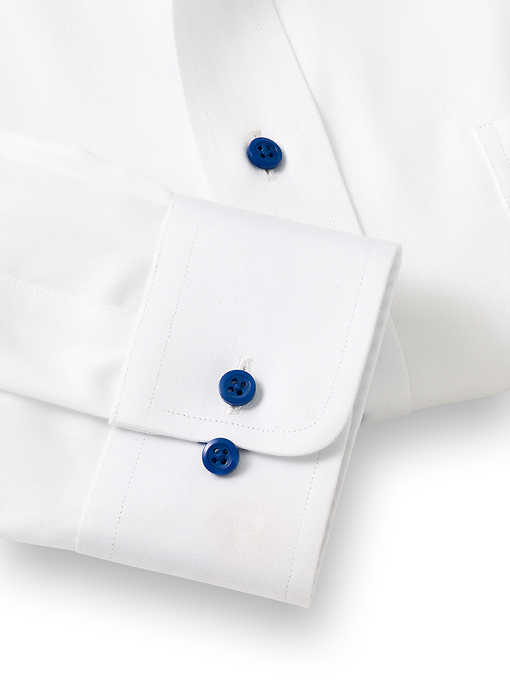 Alternate Image of Non-iron Cotton Solid Dress Shirt With Contrast Trim-3