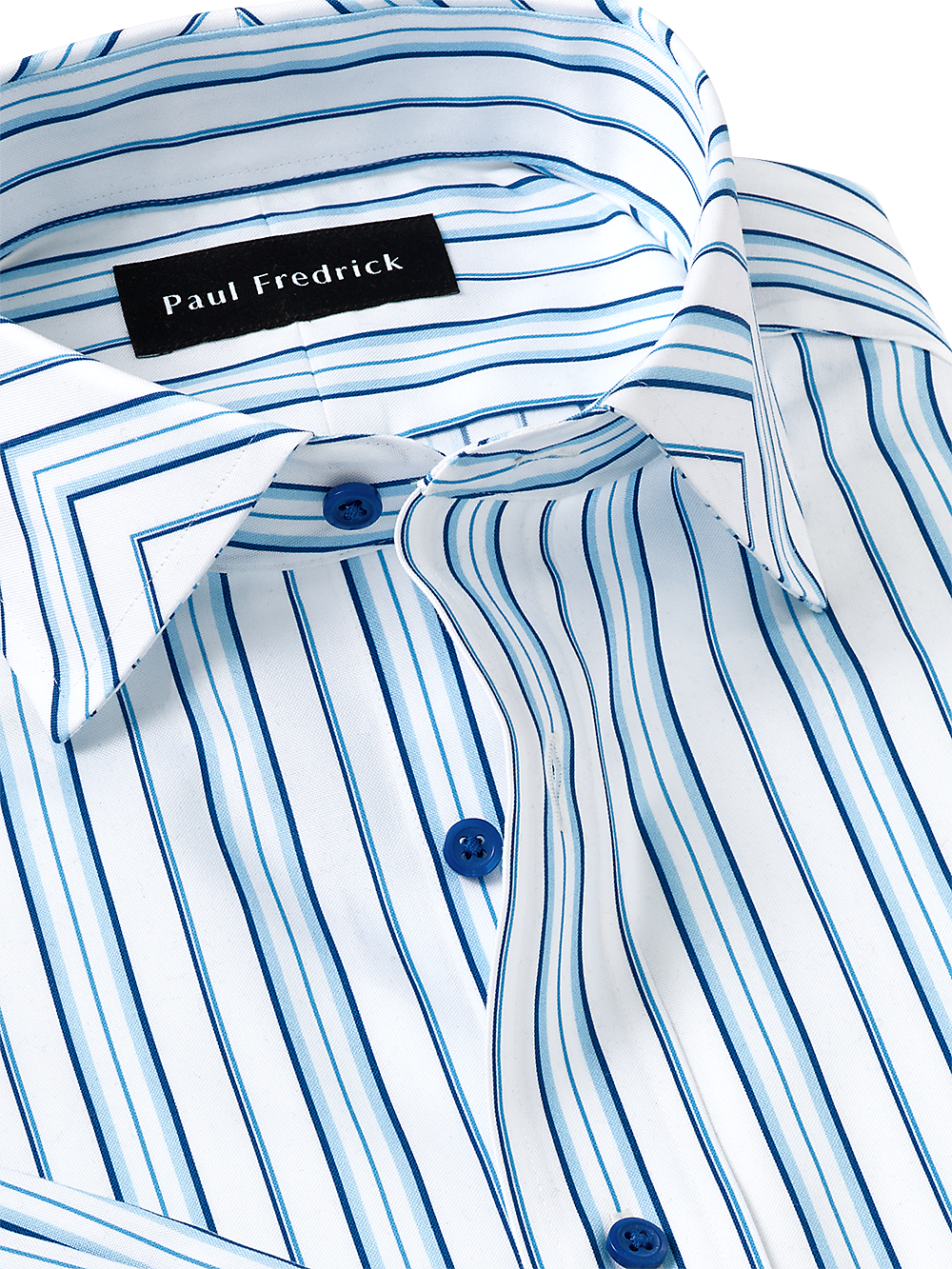 Alternate Image of Non-iron Cotton Stripe Dress Shirt With Contrast Trim-2