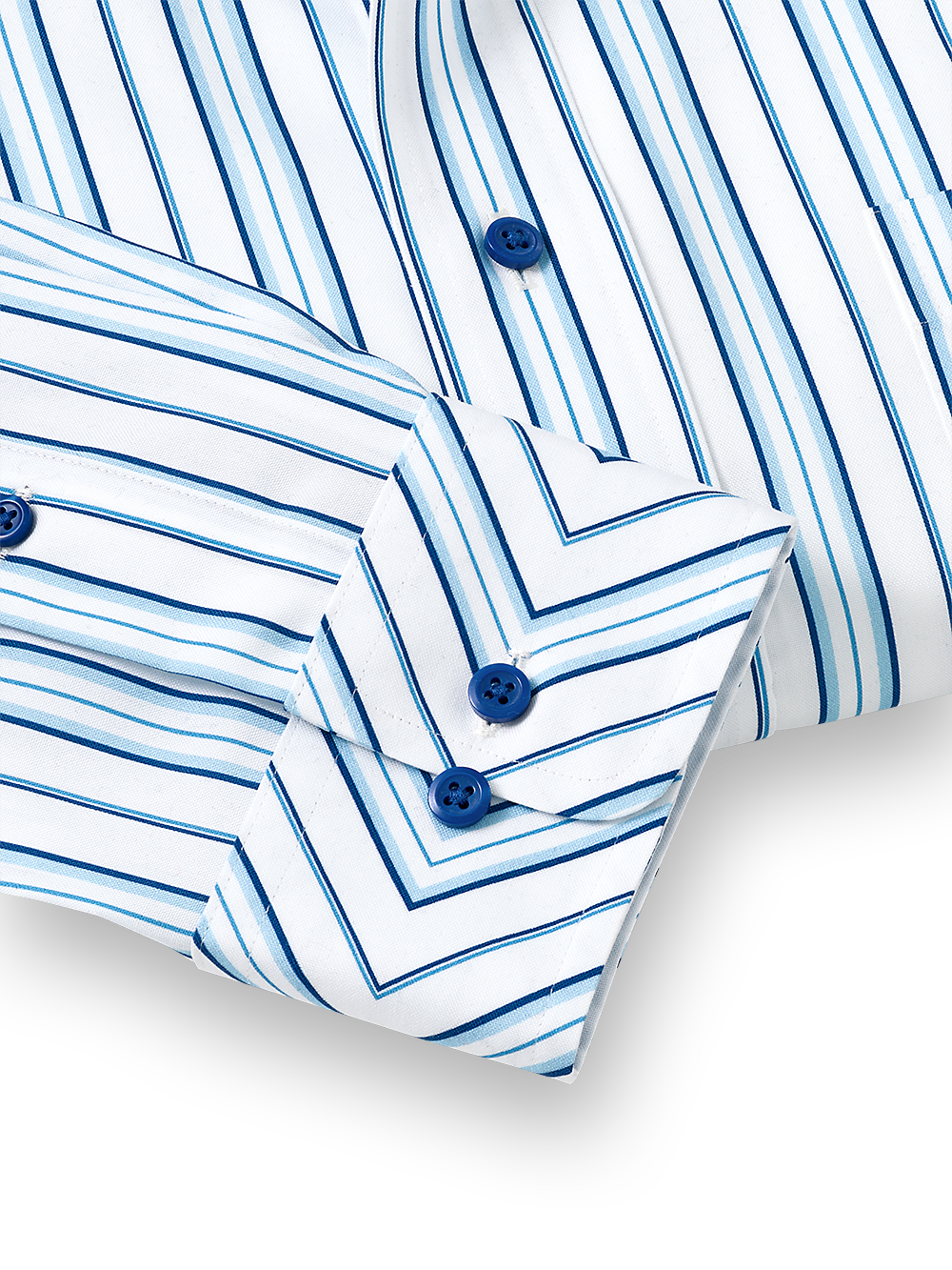 Alternate Image of Non-iron Cotton Stripe Dress Shirt With Contrast Trim-3