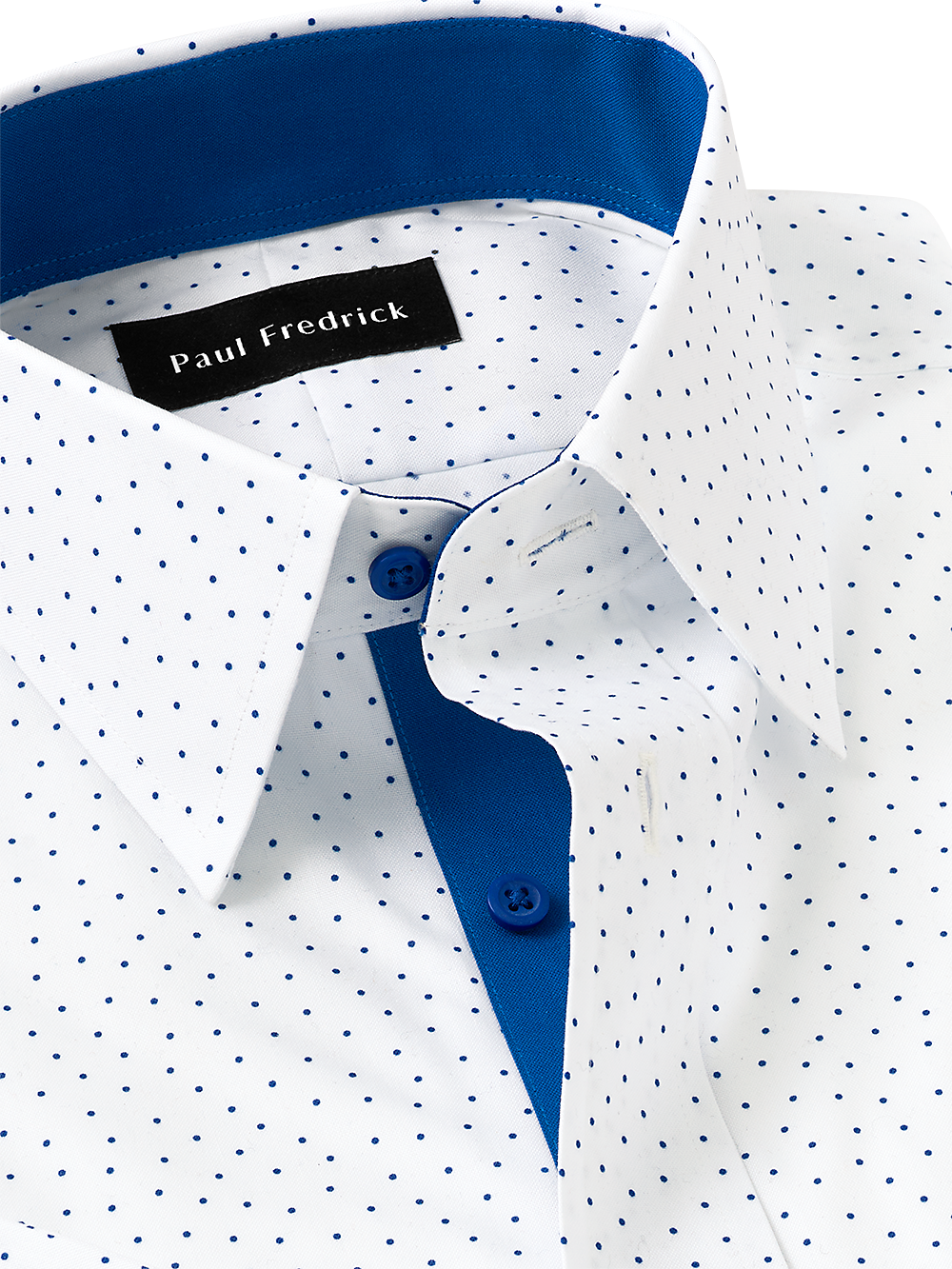 Alternate Image of Non-iron Cotton Dot Dress Shirt With Contrast Trim-2